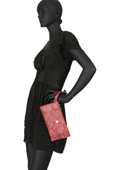 Longchamp Le pliage fleurs Clutches Red