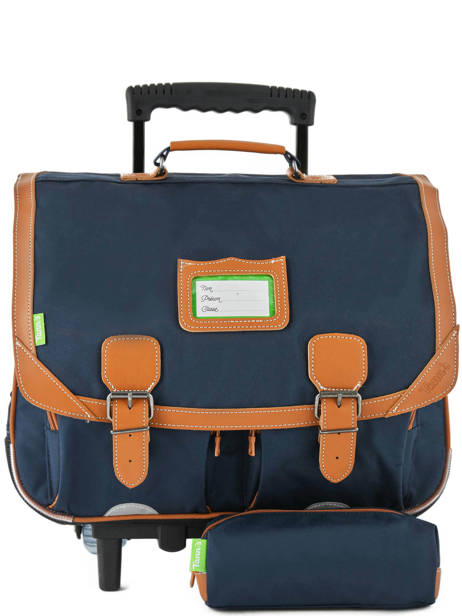 Cartable à Roulettes Avec Trousse Assortie Tann's Bleu les unis 43111