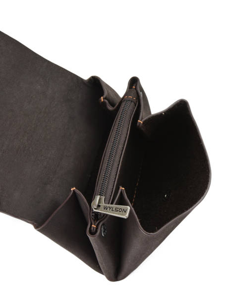 Porte-monnaie Cuir Wylson Marron rio W8190-12 vue secondaire 2