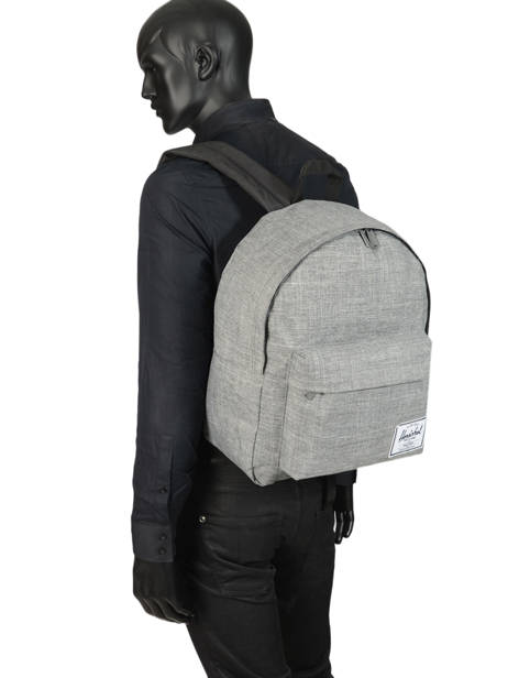 Sac à Dos 1 Compartiment Herschel Gris classics 10753 vue secondaire 3