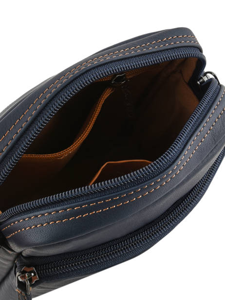 Sac Bandoulière Lancaster Bleu soft vintage homme 320-10 vue secondaire 4