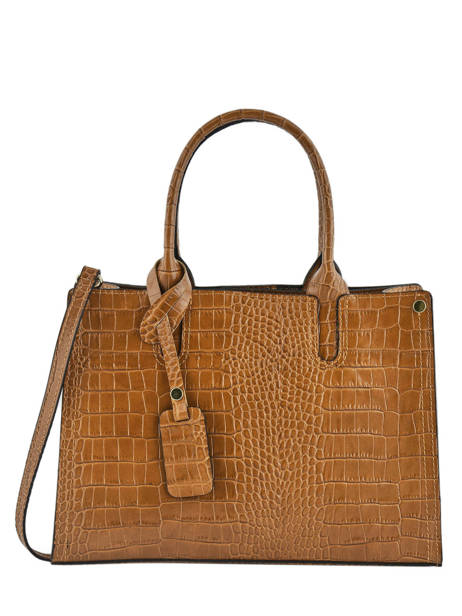 Sac Porté Main Croco Cuir Milano Marron croco CR16062