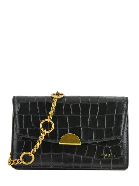 Sac  Banane Gaia Nat et nin Noir croc GAIA