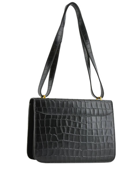 Sac Bandoulière Croc Nat et nin Noir croc HERMIONE vue secondaire 3