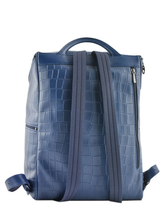 Longchamp Croco block Backpacks Blue