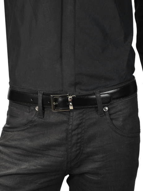Ceinture Homme Réglable Cuir Montblanc Noir belts 107664 vue secondaire 2