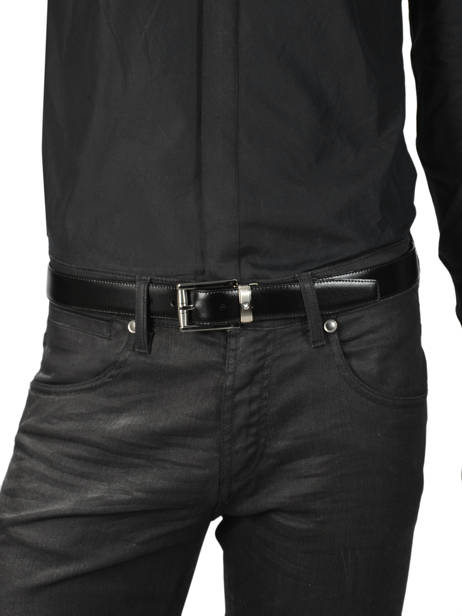 Ceinture Homme Réglable Cuir Montblanc Noir belts 114427 vue secondaire 2