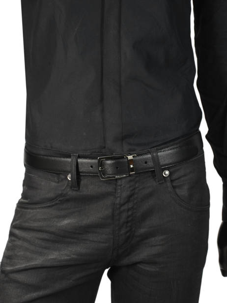 Ceinture Homme Réglable Cuir Montblanc Noir belts 116706 vue secondaire 2