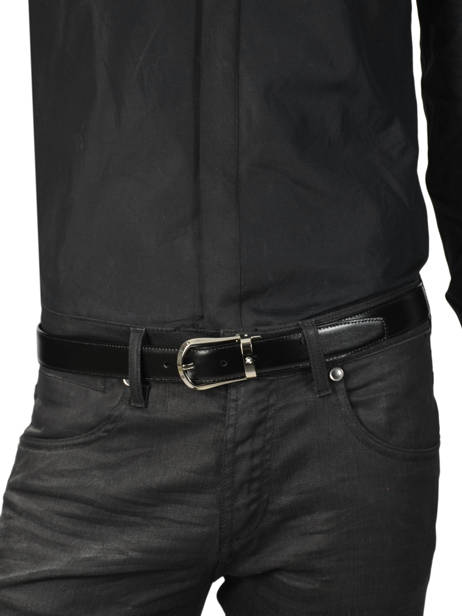 Ceinture Homme Réglable Cuir Montblanc Noir belts 118425 vue secondaire 2
